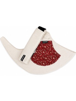Kırık Beyaz Kırmızı Çıtır Çiçek Pazen Tinytrek Yan Sling | Ergonomik Çocuk Taşıyıcı 10AY-4YAŞ' (Max 18KG)