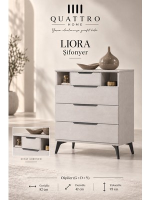 Quattro Home Liora 4 Çekmeceli Şifonyer