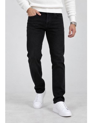 Fosool Erkek Regular Fit %97 Pamuklu Denim Jeans Kot Pantolon – Siyah, Gümüş, Mavi, Açık Mavi