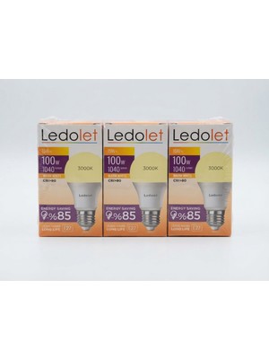 Ledolet 15W LED Ampul Gün Işığı 3 Adet