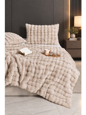 Merinos Diamond 3 Parça Bubble Yorgan Seti Bej