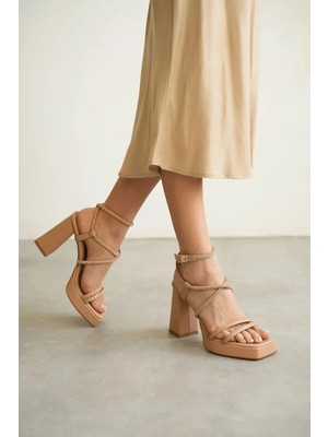 Kadın Nude Topuklu Sandalet TR12MY02D