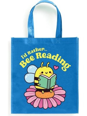 Zemira I'd Rather Bee Reading Reusable Shopping Bag