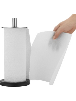 Store Kağıt Havlu Tutacağı, 32 Cm, Cromargan® Yüksek Kaliteli Paslanmaz Çelik, Kaymaz Silikon Tabanlı, Bulaşık Makinesinde Yıkanabilir