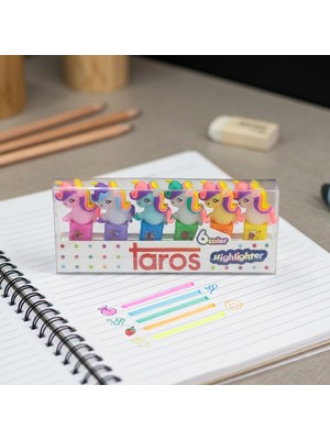 Taros Unıck Color Unicorn 6 Lı Fosforlu Kalem