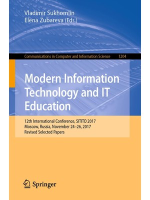 Zemira Information Technology And It Education: 12TH International Conference, Sitito 2017, Moscow,