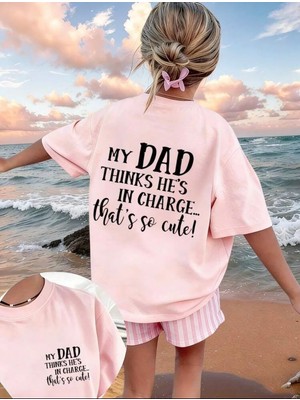 Genosha Dad In Charge Baskılı Çocuk Tshirt Tişört 100% Pamuk