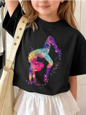 Genosha Dans Baskılı Çocuk Tshirt Tişört 100% Pamuk