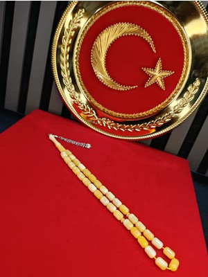 Beyrut Damla Kehribar Tesbih Kapsül Kesim