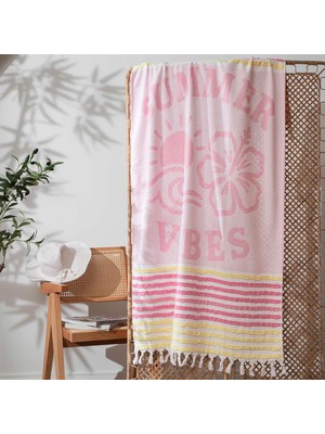 Zemira Linens Sunny 90X170 cm Plaj Havlusu Pembe