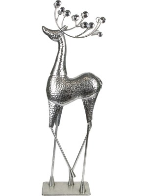 Herdekora Dekoratif Metal Geyik Gümüş 30X93 Cm.