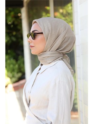 Lo'cella Pamuklu Soft Eşarp 4599-11 Açık Keten