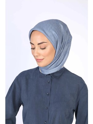 Lo'cella Pamuklu Soft Eşarp 4599-6 Mavi