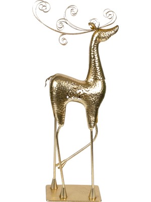 Herdekora Dekoratif Metal Geyik Gold 32X87 Cm.