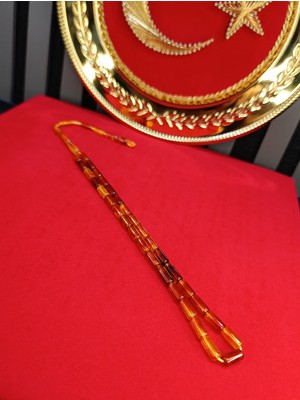 Anemore Collection Ithal Toz Kehribar Tesbih Kesme Kesim Özel Ölçü