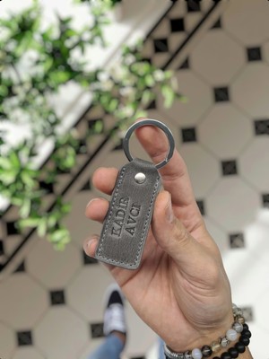 Visso 1020 Hakiki Deri Isme - Kişiye Özel Anahtarlık