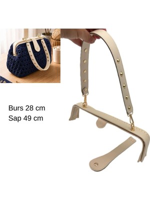 Angel Çanta Aksesuar 28 cm Lüks Model Çanta Seti Krem Light Gold Metalli