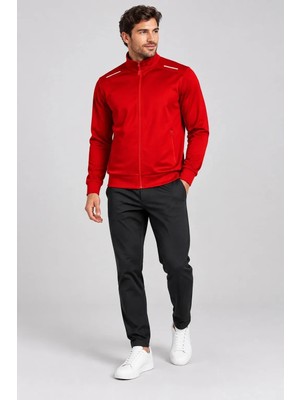 New Performance UNC0310 Fermuarlı Eşofman Ceket Likrarlı Polyester