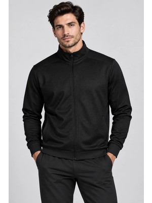 New Performance UNC0330 Fermuarlı Eşofman Ceket Likrarlı Iki Iplik