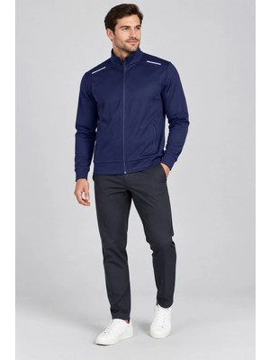 New Performance UNC0310 Fermuarlı Eşofman Ceket Likrarlı Polyester
