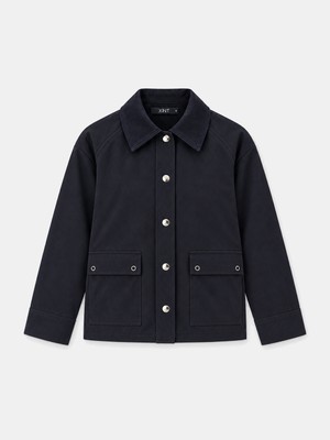 Xint Kadın Lacivert Esnek Dokulu Oversize Ceket