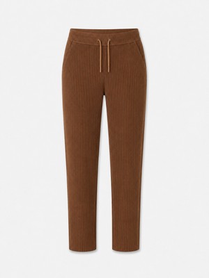 Erkek Camel Esnek Dokulu Regular Fit Jogger Pantolon