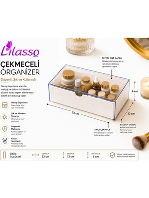 Maison Luré Makyaj & Takı Organizeri Çekmeceli Çok Amaçlı Düzenleyici Raf, Takı ve Kozmetik Organizer
