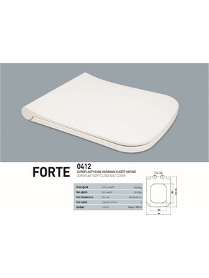 Nkp Forte Slım Elegance Duroplast Yavaş Kapanan Klozet Kapağı