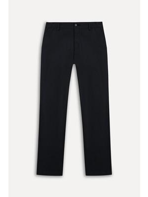 Mudo Erkek Siyah Straight Fit Chino Pantolon