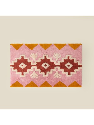 Evidea Soft Lumo Tufting Banyo Paspası - Pembe - 50X80 cm