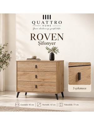 Quattro Home Roven 3 Çekmeceli Şifonyer
