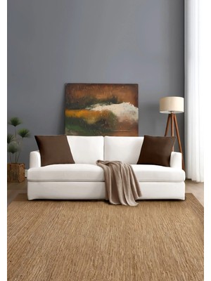 Monolisse Canvas 4'lü Kahve Sıvı Geçirmez Leke Tutmaz Kırlent Kılıfı 40 x 40 cm