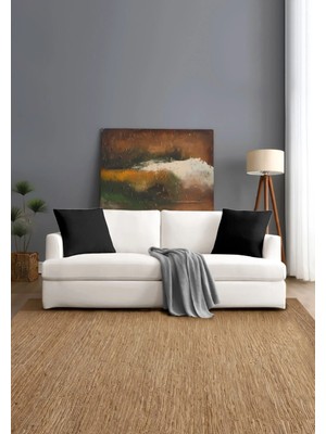 Monolisse Canvas 4'lü Siyah Sıvı Geçirmez Leke Tutmaz Kırlent Kılıfı 40 x 40 cm