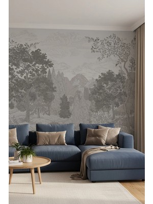 Dreamwall Eskiz Manzara Duvar Kağıdı -Isı ve Ses Yalıtımı Yırtılmaz