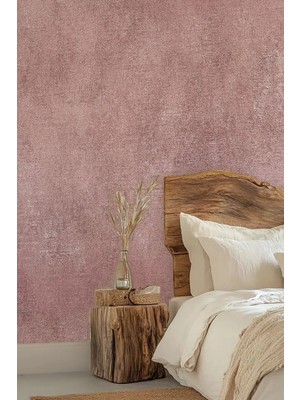Dreamwall Italyan Sıva Rose Tekstür Desenli Tek Parça Tekstil Duvar Kağıdı