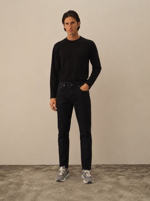 Xint Erkek Siyah Pamuk Dokulu Slim Fit Denim Pantolon