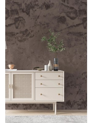 Dreamwall Toprak Italyan Sıvası, Eskitme Mermer Efektli ve Dokulu Tek Parça Tekstil Duvar Kağıdı