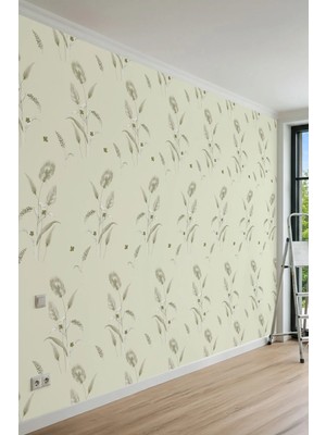 Dreamwall Başak ve Ot Motifli Tek Parça Tekstil Duvar Kağıdı