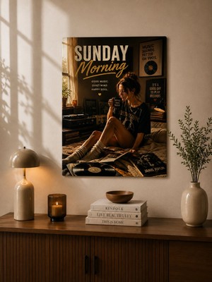 PRYDESIGN Plak Hikayeleri Kolleksiyonu Pazar Esintisi Metal Tablo