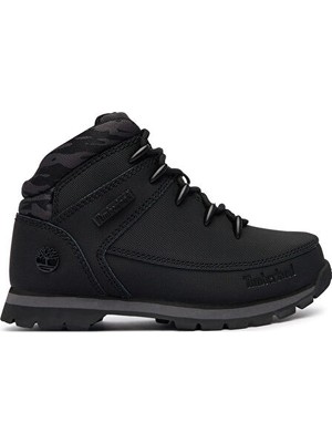Timberland Euro Sprınt Mıd Lace Up Boot Çocuk Outdoor Botu TB0A5SRAEJT1 Siyah