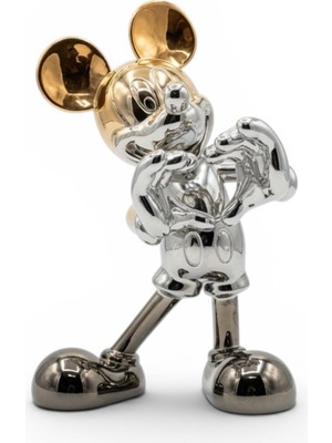 Greenmall Mickey Mouse Love Dekoratif Biblo – Gümüş 30 cm