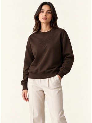 Vigoss Jeans VİGOSS NAKIŞLI  KADIN  SWEATSHIRT 14093-30112