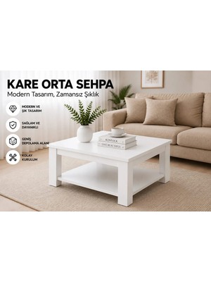 Murat Mobilya Kare Orta Sehpa