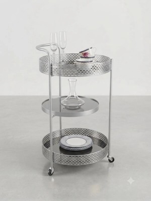Maison Luré Yan Sehpa Tekerlekli Servis Sehpası 71 x 41 cm