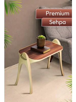Maison Luré Yan Sehpa Ahşap Desenli Çok Amaçlı Sehpa – Modern Tasarım
