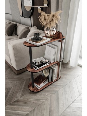 Maison Luré Yan Sehpa Dekoratif Ceviz