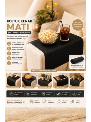 Maison Luré Yan Sehpa Katlanabilir Ahşap Koltuk Kenarı Tepsisi