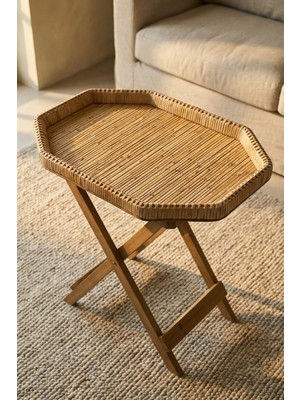 Maison Luré Yan Sehpa Katlanabilir Rattan Sehpa