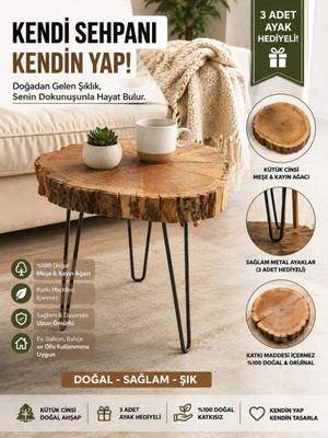Maison Luré Yan Sehpa Karışık Meşe ve Kayın Ağacından Kendi Sehpanı Yarat