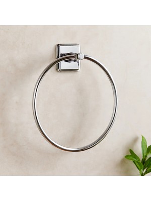 Maison Luré Banyo Askısı Yapışkanlı Yuvarlak Metal Banyo Havluluk